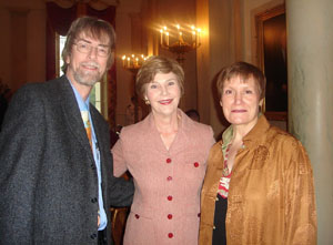 Spider, Jeanne and Laura Bush